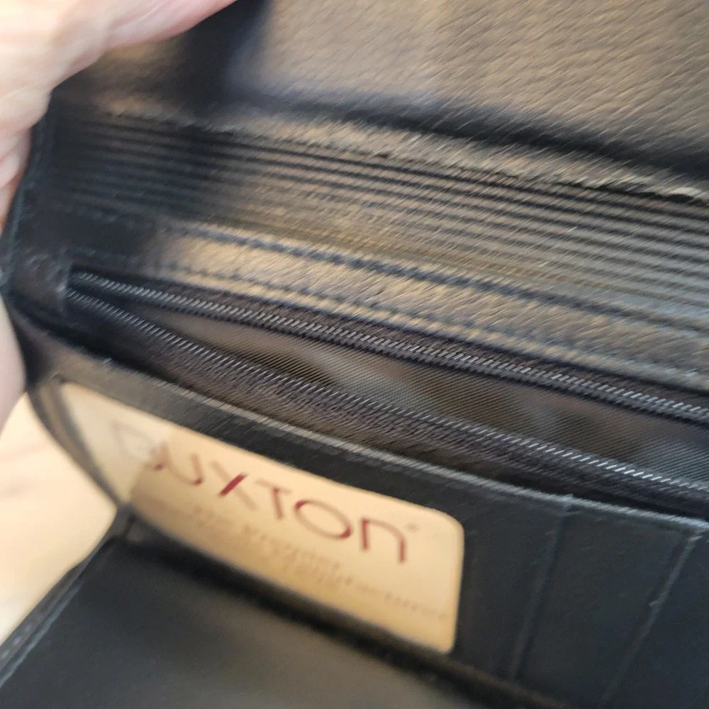 Buxton black leather
